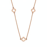 Seven Mini Step Motif Necklace in Rose Gold
