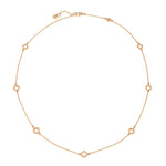 Seven Mini Step Motif Necklace in Yellow Gold