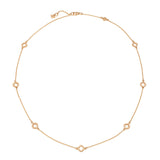 Seven Mini Step Motif Necklace in Yellow Gold