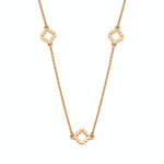 Seven Mini Step Motif Necklace in Yellow Gold