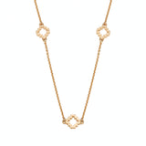 Seven Mini Step Motif Necklace in Yellow Gold