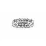 Signature Braided Polished Finish Flat Surface 4-5 mm Wedding Band in Platinum