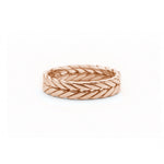 Signature Braided Polished Finish Flat Surface 4-5 mm Wedding Band in Rose Gold