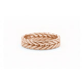 Signature Braided Polished Finish Flat Surface 4-5 mm Wedding Band in Rose Gold