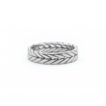 Signature Braided Polished Finish Flat Surface 4-5 mm Wedding Band in White Gold