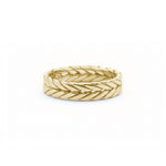 Signature Braided Polished Finish Flat Surface 4-5 mm Wedding Band in Yellow Gold