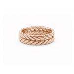 Signature Braided Polished Finish Flat Surface 6-7 mm Wedding Band in Rose Gold