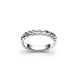 Signature Braided Polished Finish Standard Fit 4-5 mm Wedding Band in Platinum