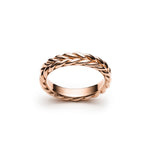 Signature Braided Polished Finish Standard Fit 6-7 mm Wedding Band in Rose Gold