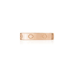 Step Motif Polished Finish Square Edge Wedding Band in Rose Gold