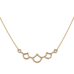 Five Lepi Mermaid Scale Motif Necklace in Yellow Gold