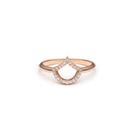 Lepi Diamond Pavé Mermaid Scale Motif Ring in Rose Gold