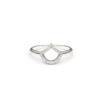 Lepi Diamond Pavé Mermaid Scale Motif Ring in White Gold