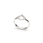 Lepi Diamond Pavé Mermaid Scale Motif Ring in White Gold Side View