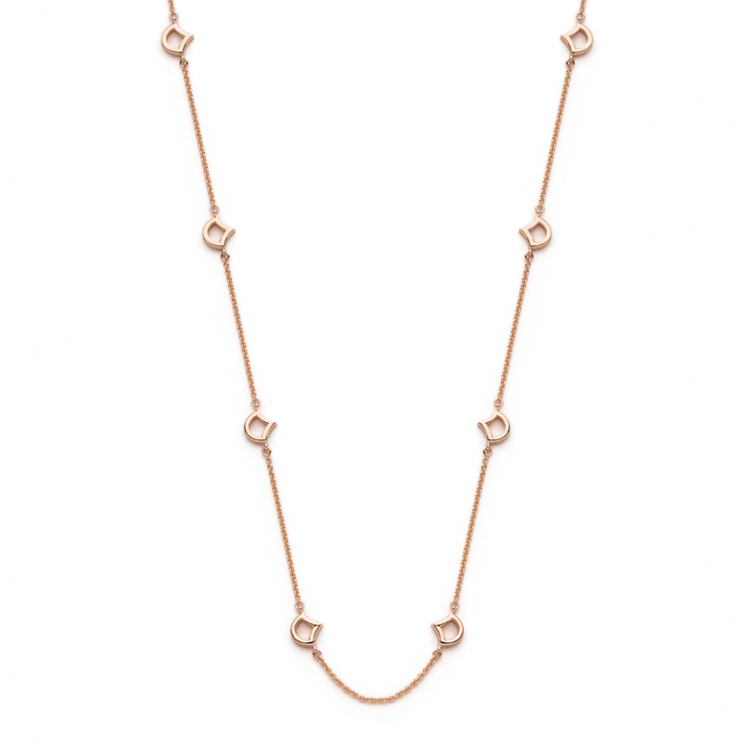 Lepia Mermaid Scale Mini Motif Necklace in Rose Gold