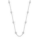 Lepia Mermaid Scale Mini Motif Necklace in White Gold