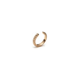 Lepia Mermaid Scales Motif Ear Cuff in Yellow Gold Side View