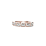 Emerald-Cut Diamond Bezel Semi-Eternity Band