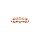 Alternating Lepia Mermaid Scales Motif Diamond Eternity Ring in Rose Gold