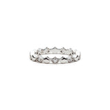 Alternating Lepia Mermaid Scales Motif Diamond Eternity Ring in White Gold