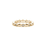 Alternating Lepia Mermaid Scales Motif Diamond Eternity Ring in Yellow Gold