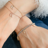 Armenian Name Charm Beaded Bracelet on a Hand