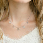 Armenian Spaced Five-Letter Name Necklace on a Model