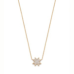 Asteri Diamond Pavé Mini Star Necklace in Yellow Gold