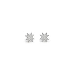 Asteri Diamond Pavé Mini Star Stud Earrings in White Gold