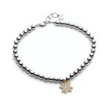 Asteri Diamond Pavé Star Charm Beaded Bracelet in Yellow Gold