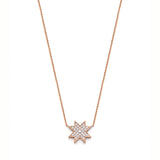 Asteri Diamond Pavé Star Necklace in Rose Gold