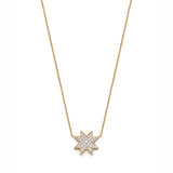 Asteri Diamond Pavé Star Necklace in Yellow Gold
