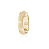 Brushed Finish Comfort Fit 8-9 mm Wedding Band in Yellow Gold
