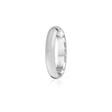 Classic Polished Finish Standard Fit 4-5 mm Wedding Band in White Gold