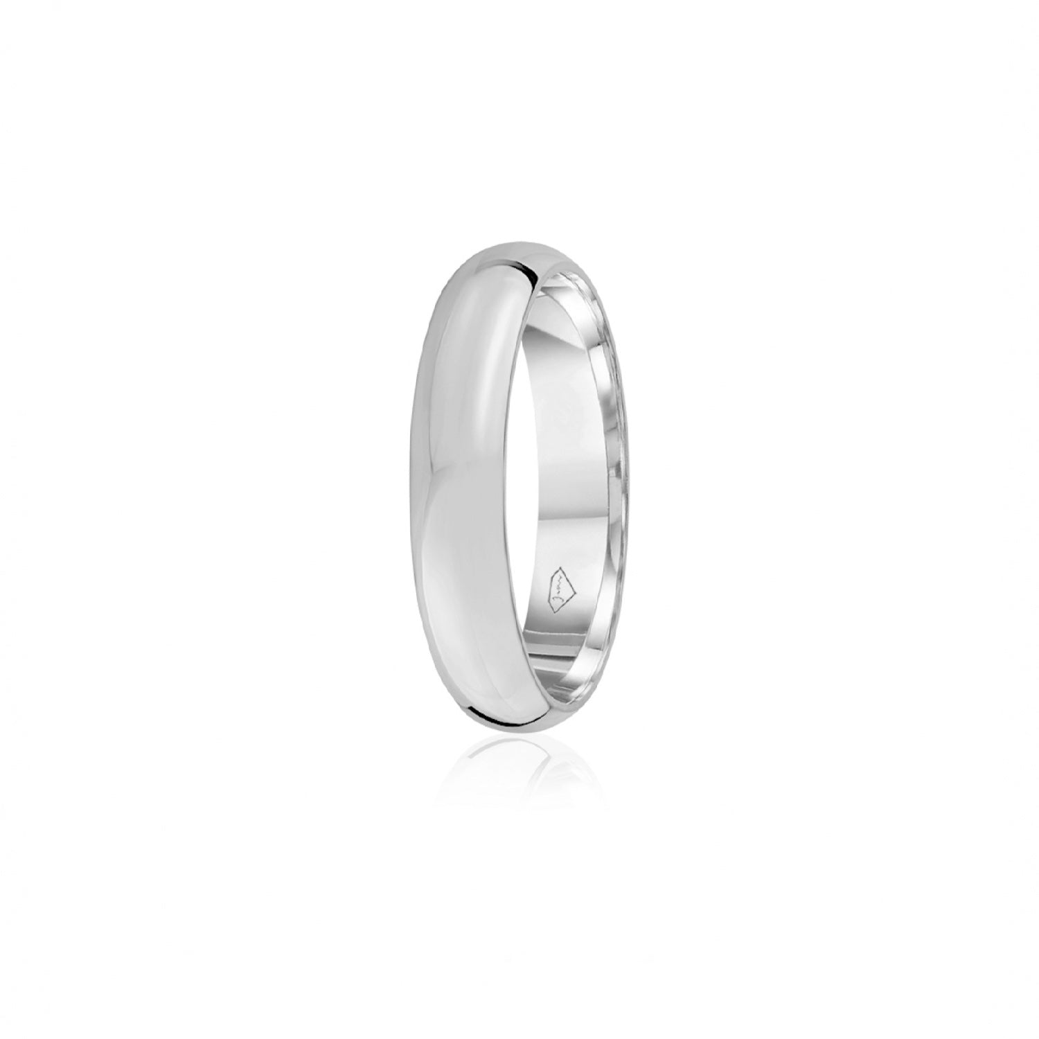 Classic Polished Finish Standard Fit 6-7 mm Wedding Band in White Gold
