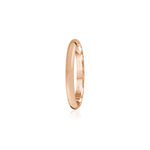 Classic Polished Finish Standard Fit Wedding Band in Rose Gold Side View