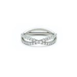 Diamond Pavé Crossover Eternity Ring in White Gold