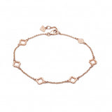 Five Mini Step Motif Bracelet in Rose Gold