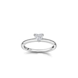 Heart-Shaped Diamond Solitaire Engagement Ring in White Gold