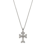 "Khachkar" Armenian Cross Mini Pendant in White Gold