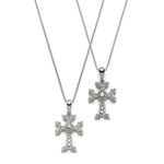 "Khachkar" Armenian Cross Mini Pendants in White Gold