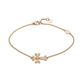 "Khachkar" Diamond Accent Armenian Mini Cross Bracelet in Yellow Gold