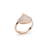Lepi Diamond Pavé Ring in Rose Gold Side View
