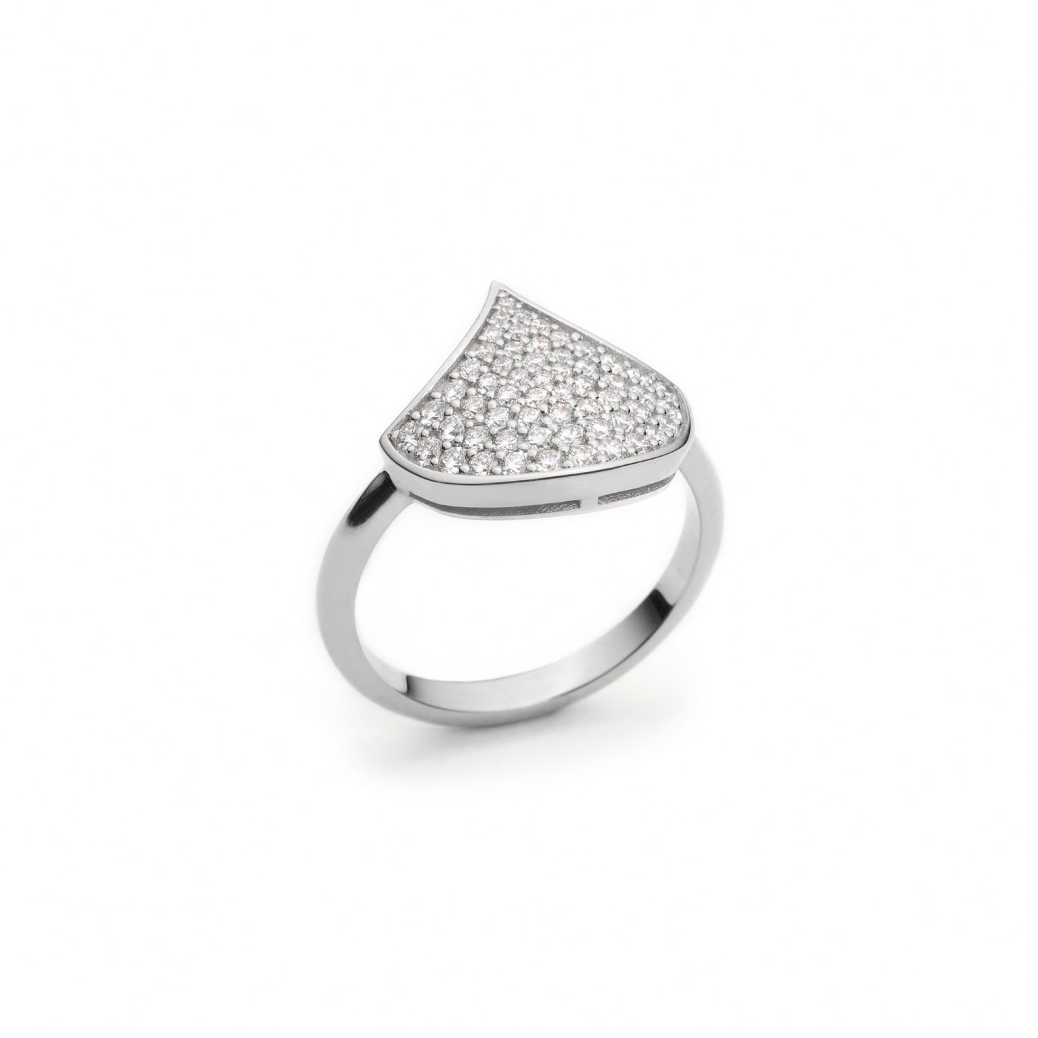 Lepi Diamond Pavé Ring in White Gold Side View