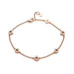 Lepi Mermaid Scale Diamond Pavé Mini Motif Bracelet in Rose Gold