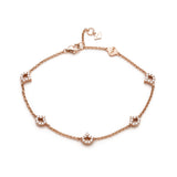 Lepi Mermaid Scale Diamond Pavé Mini Motif Bracelet in Rose Gold