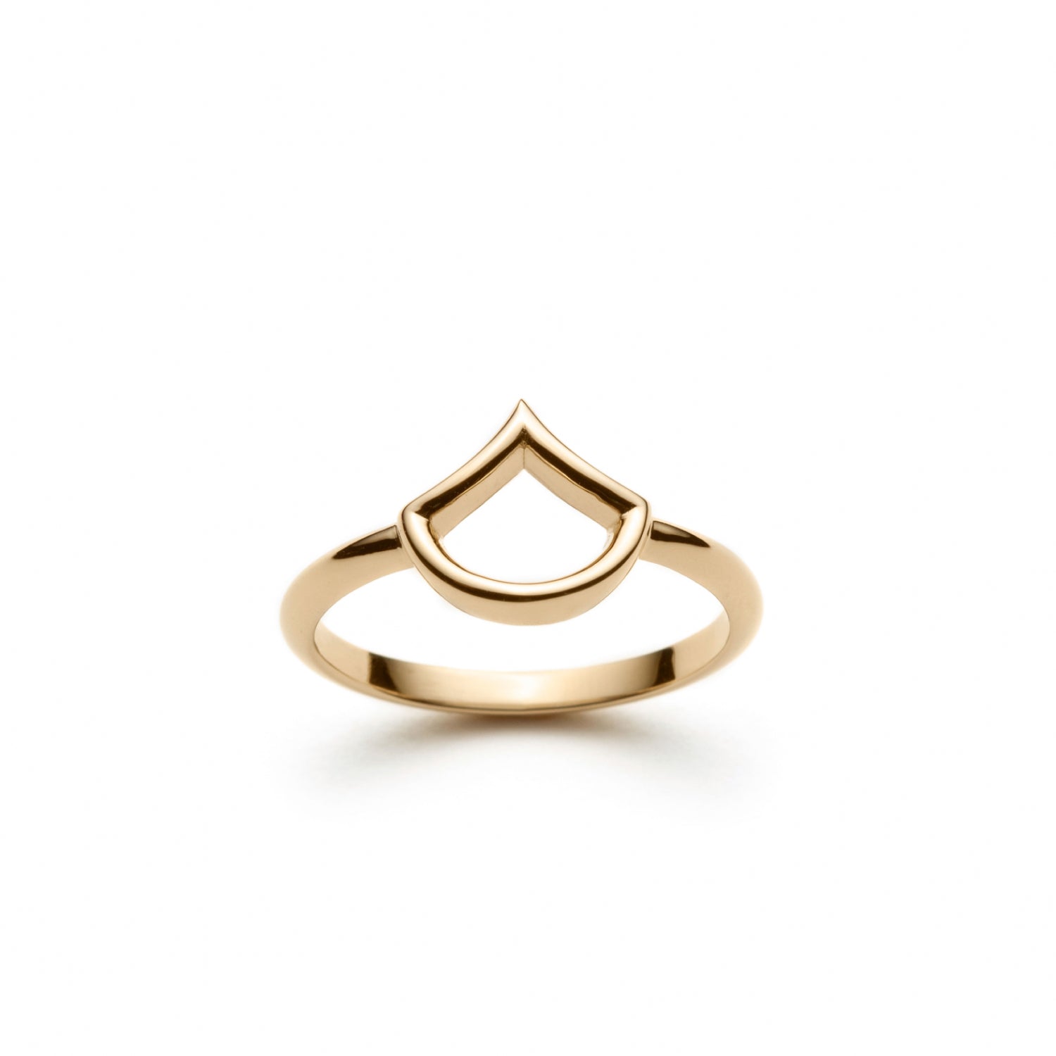 Lepi Mermaid Scale Motif Ring in Yellow Gold