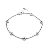Lepi Mermaid Scale Diamond Pavé Mini Motif Bracelet in White Gold