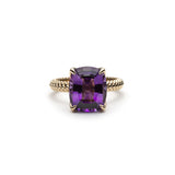 Lepia Cushion-Shaped Amethyst Ring