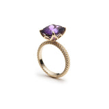 Lepia Cushion-Shaped Amethyst Ring Side View